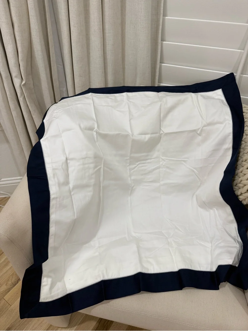 RL Organic Sateen Border European Shams Set Of Two